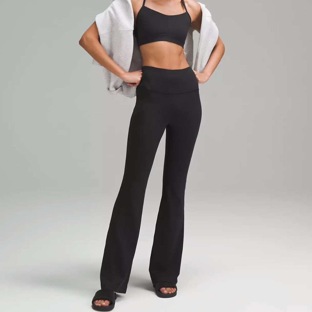 Super-high-rise groove flared pant